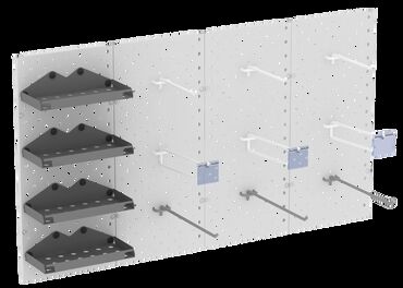 Стеллажи: Панель перфорированная, настенная, для магазина и склада — 9