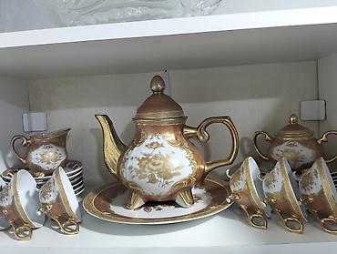Çay dəsti, rəng - Ağ, Farfor