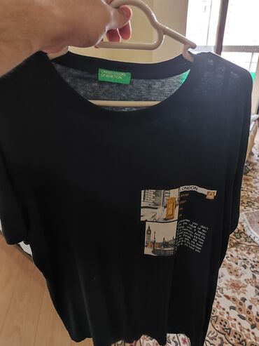 санки с рулем: Futbolka, Benetton, XL (EU 42), rəng - Qara