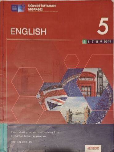 7 ci sinif cəbr kitabı: Dim İngilis dili 5-ci sinif. Cırılmayıb. 20 yanvar metrosuna