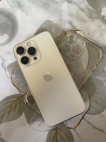 купить номера телефонов: IPhone 13 Pro, Б/у, 128 ГБ, Matte Gold, Защитное стекло, Чехол, Кабель, 77 %