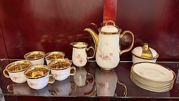 Çay dəsti, rəng - Ağ, Farfor, 5 nəfərlik, Almaniya