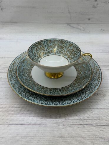 Qab-qacaq dəstləri və servizlər: Çay dəsti, Farfor, Reichenbach, Almaniya