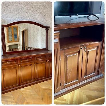 Klassik üslubda massiv ağacdan hazırlanmış salon dəsti - Tərkibi