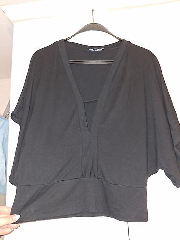 muška teksas košulja: Crna ženska majica/bluza SORBET, veličina M. - Model sa dubokim — 3