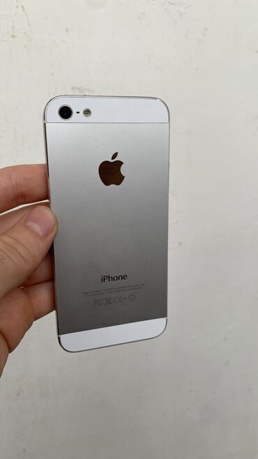 аифон 5: IPhone 5, Колдонулган, 16 ГБ, Ак