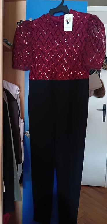 Haljine: SHEIN Modely elegantni kombinezon - Gornji deo: bordo/crveni til sa — 9