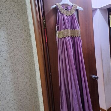 Платья: Вечернее платье, Коктейльное, Длинная модель, Шифон, Без рукавов, M (EU 38)