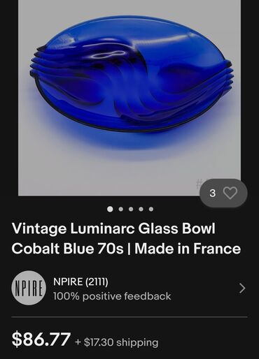 Ostalo posuđe: Kobaltno nov plav tanjir za na sto,90te.Luminarc Francuska. Nov — 5