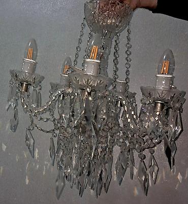 İşıqlandırma: Çılçıraq, 6 lampa, Xrustal — 1