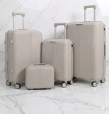 Чемоданы: Чемодан, Новый, Материал: Полиэстер, Большой (более 70 л), На колесах — 6