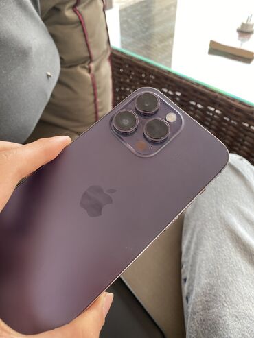 iphone 14 pro satılır: IPhone 14 Pro Max, 256 GB, Deep Purple, Zəmanət, Qırıq, Barmaq izi