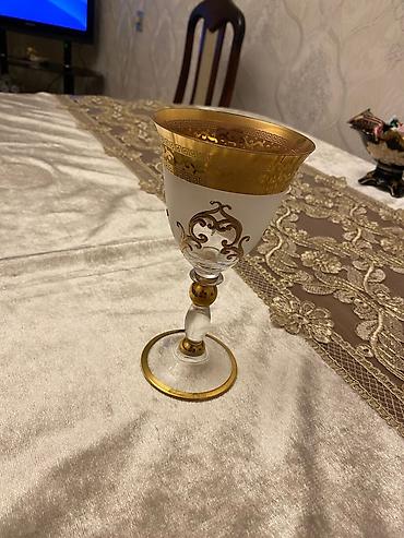 əşyaları: Qədəhlər, rəng - Qızılı, Şüşə — 2