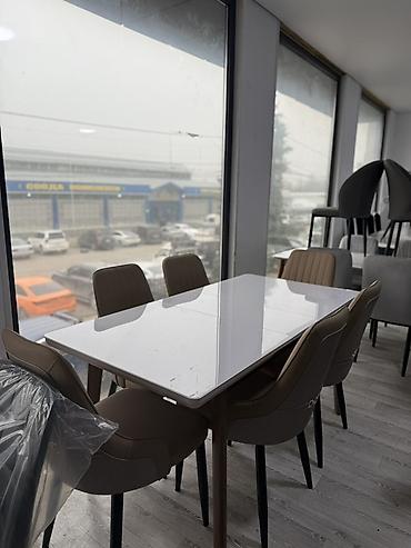 Кухонные столы: Обеденные столы с глянцевой столешницей - Прямоугольная форма — 22