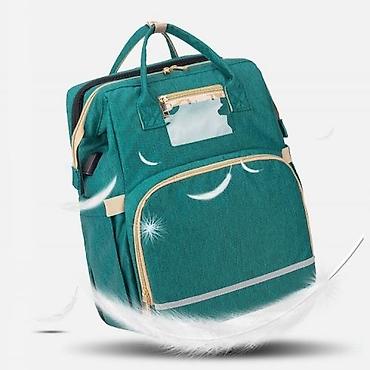 Спортивные сумки: Сумка-рюкзак трансформер для мамы с кроваткой Baby Mom +бесплатная — 8