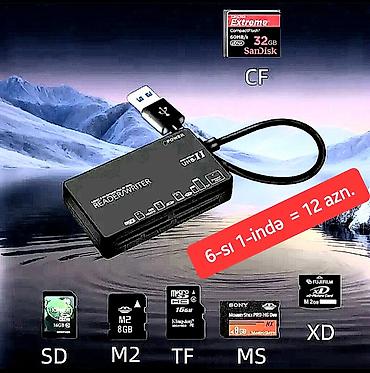 Digər ehtiyat hissələri: Çoxfunksiyalı KART OXUYUCU ADAPTERİ. SD, TF, CF kartları, eləcə də — 27