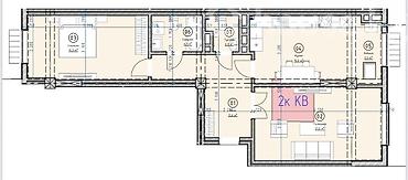квартиры в кемине: 2 комнаты, 75 м², Элитка, 10 этаж, ПСО (под самоотделку) — 5