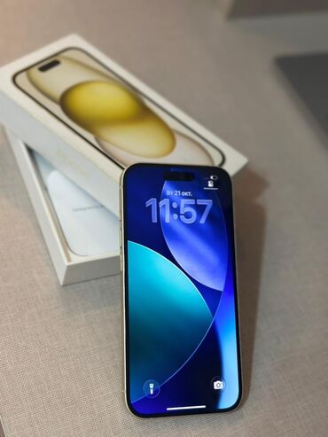 masin ucun monitorlar qiymeti: IPhone 15, 128 GB, Sarı, Qırıq, Face ID