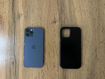 Apple iPhone: IPhone 12 Pro, Б/у, 256 ГБ, Pacific Blue, Чехол, 79 %