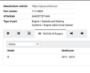 паяльник для: Mazda 2. Прокладка крышки. ПКК. Фирма AJUSA с 2011 по 2015 г. может — 2