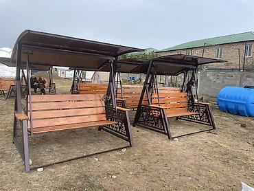 Садовые качели: Садовые качели Металл, Со спинкой, С крышей — 33