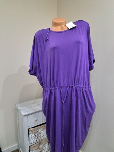 crne haljine sa dugim rukavima: C&A XL (EU 42), color - Purple, Oversize, Short sleeves