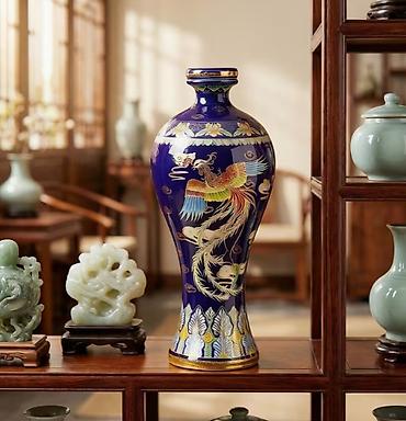 Вазы: Фарфоровая ваза с эмалью Jingdezhen - Традиционная джиндэчжэньская — 3