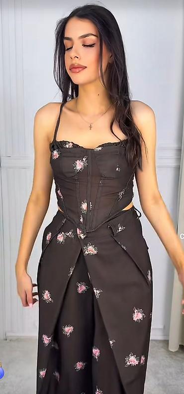 calcedonia helanke: Damski komplet – korzet top + pantalone sa širokim nogavicama NOVOOO - — 1