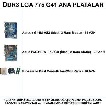 8gb notebook ram: Ana Platası DDR3 G41 Ana Platalar, İşlənmiş