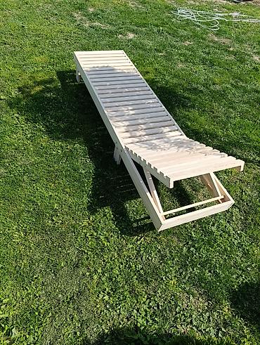bed: Drvene baštenske ležaljke od čamovog drveta - Materijal: pun čam — 5