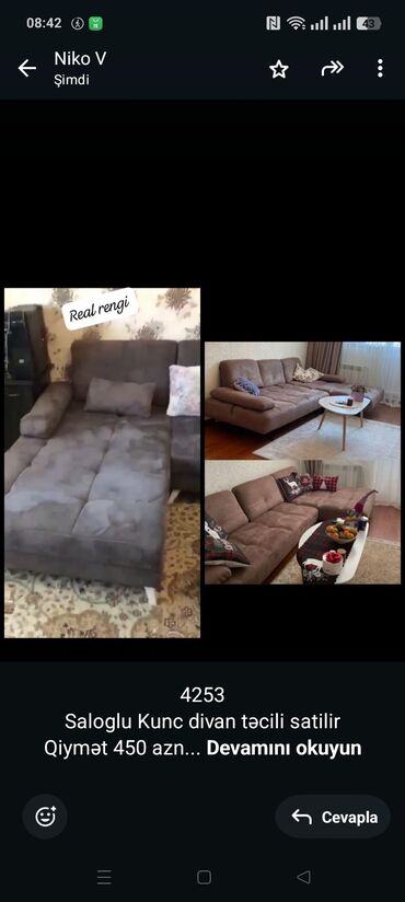 Divanlar: Künc divan