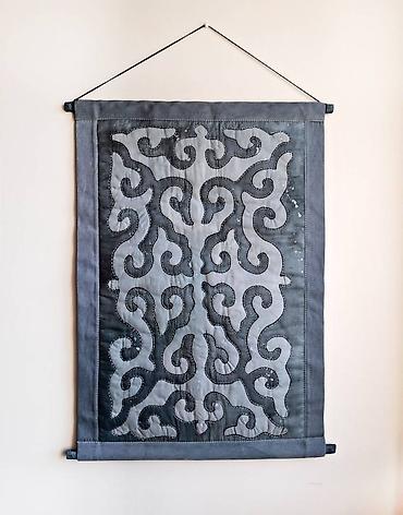 Панно: Объемные шелковые стеганные панно. старинный кыргызский орнамент — 11