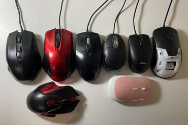 большой ноутбук: Б/У мышки - Bluetooth геймерская красная - Красная и черная