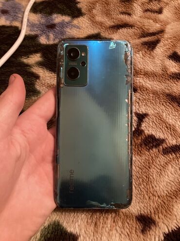 qara ekran şəkilləri: Realme цвет - Голубой, Отпечаток пальца