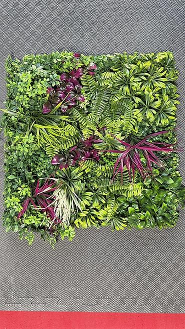 divar panel: Dekorativ süni yaşıl divar panelləri - Material: yüksək keyfiyyətli — 6