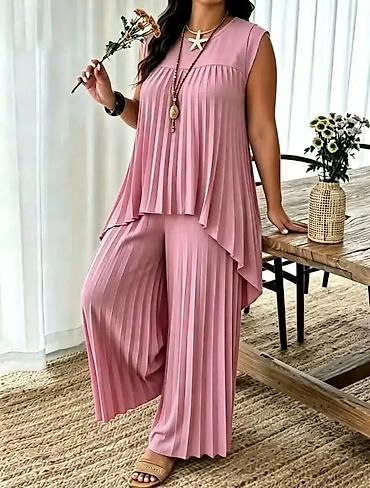 Kompleti: Ženski komplet – tunika i pantalone, plus size - Dvodijelni set — 10