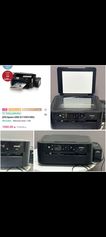 planşetlərin qiyməti: Printer skaner kseroks aparati.qiymet 600 man‼️3ay