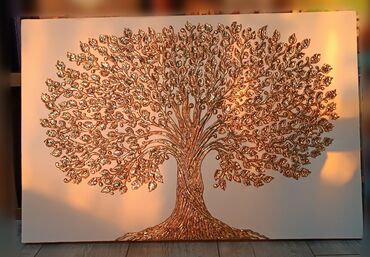 декоративная панель для стен: 🎨 Авторская картина на холсте « Дерево изобилия » 📐 Размер: 75×50 см