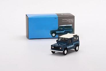 vojne kosulje: 🔵 Land Rover Defender 90 County Wagon – Stratos Blue – 1:64 – Mini GT — 1