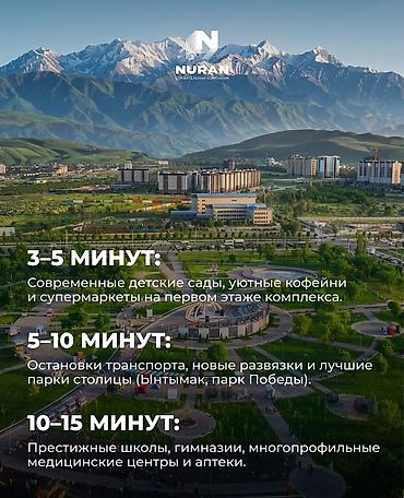 Продажа квартир: 2 комнаты, 58 м², Ала-Арча ТРЦ Элитка, 6 этаж, ПСО (под самоотделку) — 5