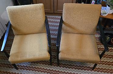 Stilske garniture: Vintage dnevni set – mid century 1960 vitrina sa kredencem, klub sto i — 24