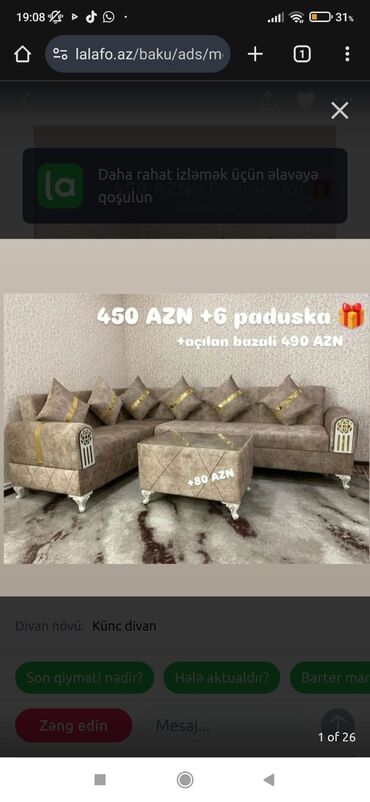 ортопедическая подушка: Künc divan, Yeni, Açılan, Bazalı, Parça, Pulsuz çatdırılma