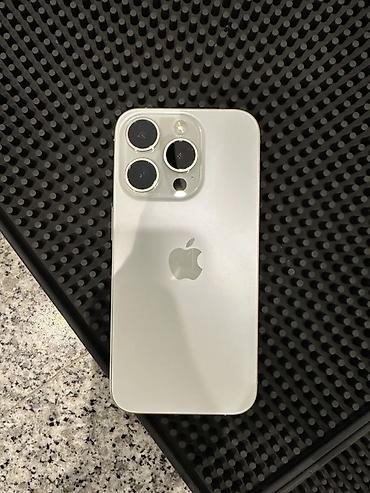 Apple iPhone: IPhone 15 Pro, Б/у, 256 ГБ, White Titanium, Зарядное устройство, Чехол, Защитное стекло, 88 % at lalafo.kg — 1 Apple iPhone: IPhone 15 Pro, Б/у, 256 ГБ, White Titanium, Зарядное устройство, Чехол, Защитное стекло, 88 % — 1