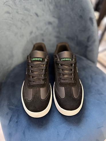 Мужская обувь: Кеды Lacoste мужские, низкие, цвет черный с белой подошвой. - Верх — 4