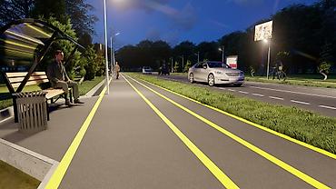 Фасадные 3D панели: Архитектурная 3D-визуализация уличной инфраструктуры Профессиональные — 1