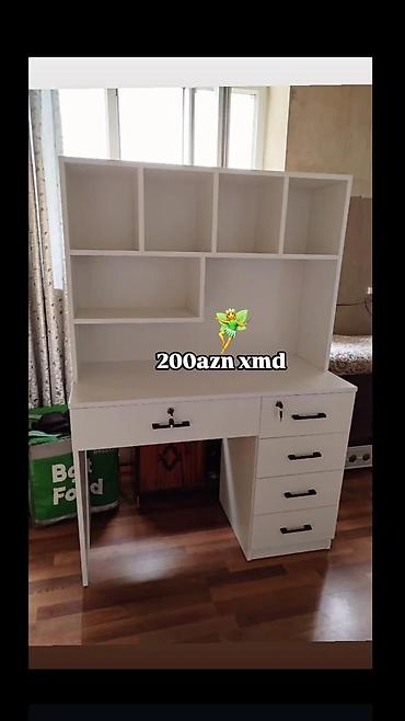 ev stolu: Düz masa, Stulsuz, Polkalı, Siyirməli, MDF — 1