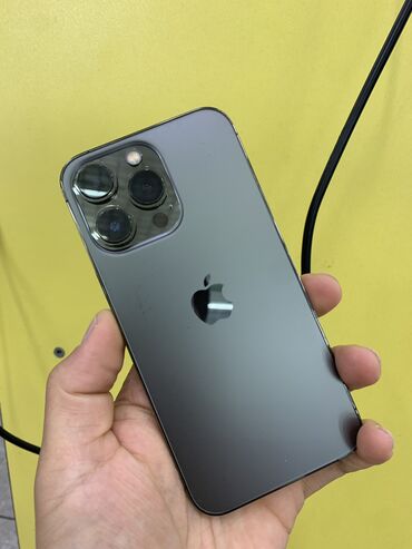 купить iphone 13 pro: IPhone 13 Pro, Колдонулган, 256 ГБ, Graphite, Коргоочу айнек, Куту, Каптама, 77 %