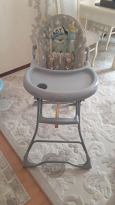 Yemək masaları, oturacaqları: Uşaq yemək stulu – qatlanan model - Rəng: boz tonlarda, ulduz naxışlı — 5