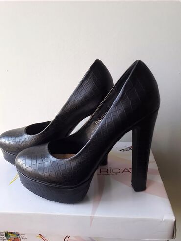 ботильоны на каблуке: Tuflilər, Ölçü: 36, rəng - Qara, Yeni