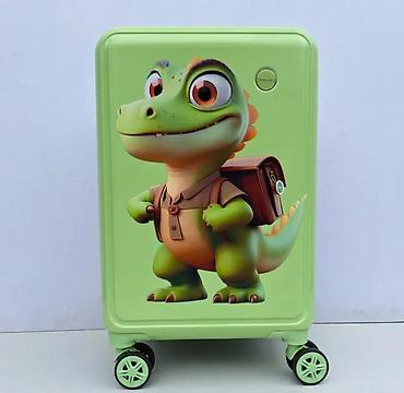 Rančevi, torbe i koferi: Dečiji koferi – set od 2 komada, zeleni, sa motivom malenog — 5